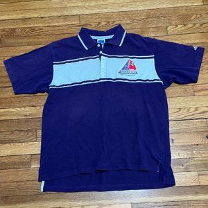 Vintage Adidas Polo Shirt Mens Sz XL Purple Cotton '99 Rhode Island Youth Soccer